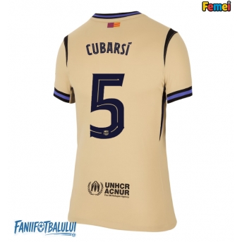 Barcelona Pau Cubarsi #5 Tricou Fotbal Replică 2025-26 Femei Deplasare